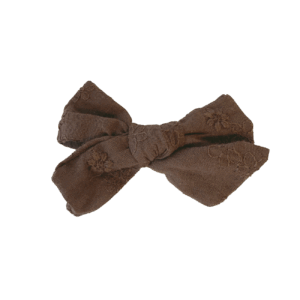 Alvilda Sløjfe - Brun Broderet