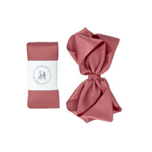 Dåbsbånd m. Sløjfe Satin - Dusty Berry