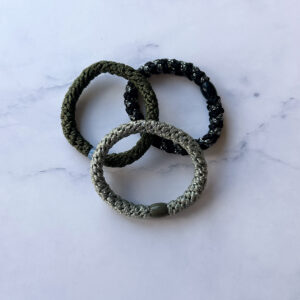 Flettede hår elastikker - 3stk