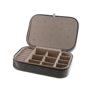 Elanor Smykkeæske - Grå m. navn