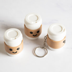 Clicker Kawaii kop - Brun/hvid