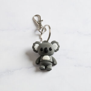 Flexi Koala nøglering - Grå/hvid