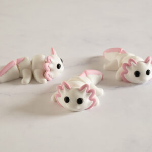 Flexi Axolotl - Lyserød/hvid