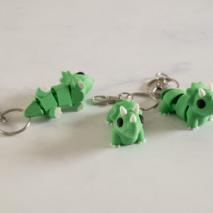 Flexi Triceratops nøglering - Grøn