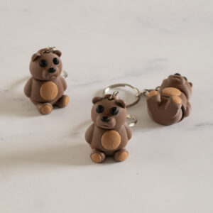 Flexi Bjørn nøglering - Brun