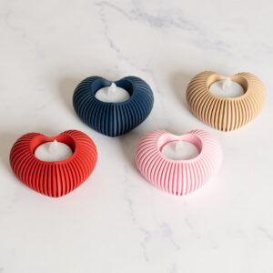 Hjerte fyrfadsholder - Flere farver