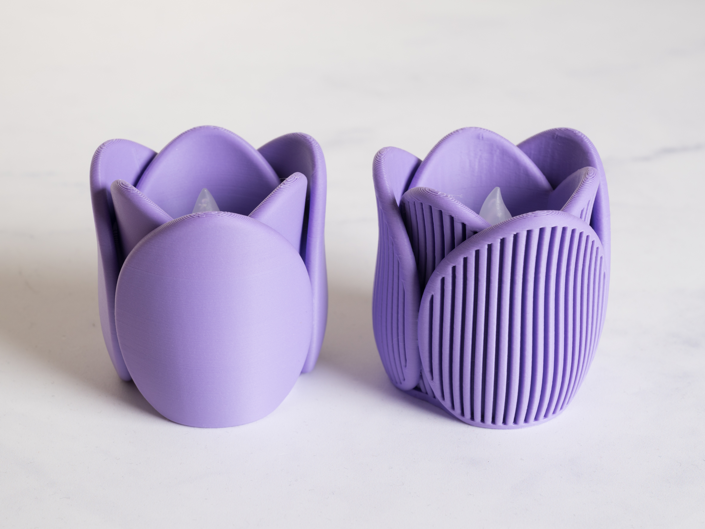 Tulipan fyrfadsholder - Billede 3